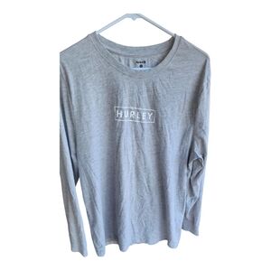 Hurlry Mens  T Shirt Size Large Long Sleeve Gray